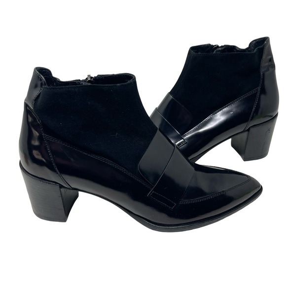 Autograf New York Sock boots in black leather & suede sz 39 US 9